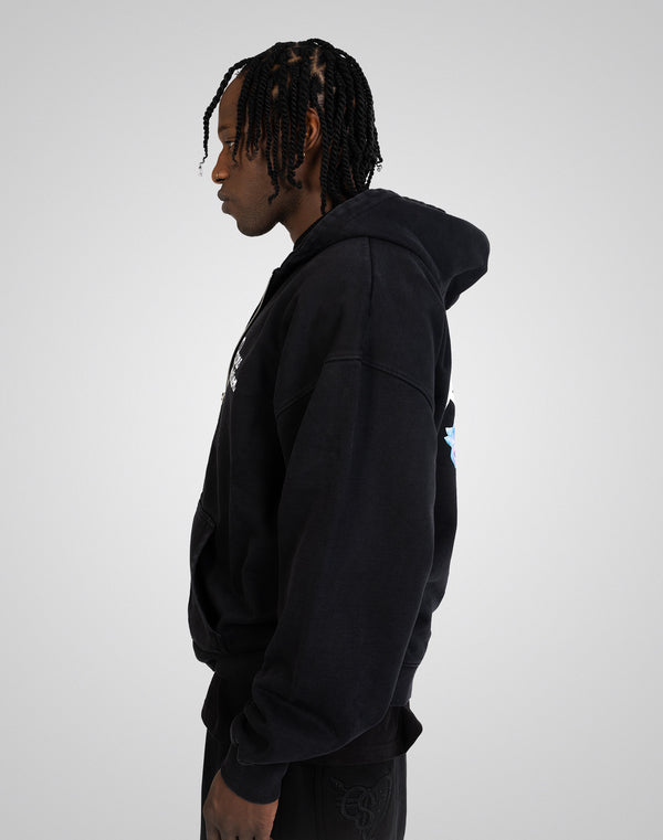 RAEM ROSES HOODED ZIP